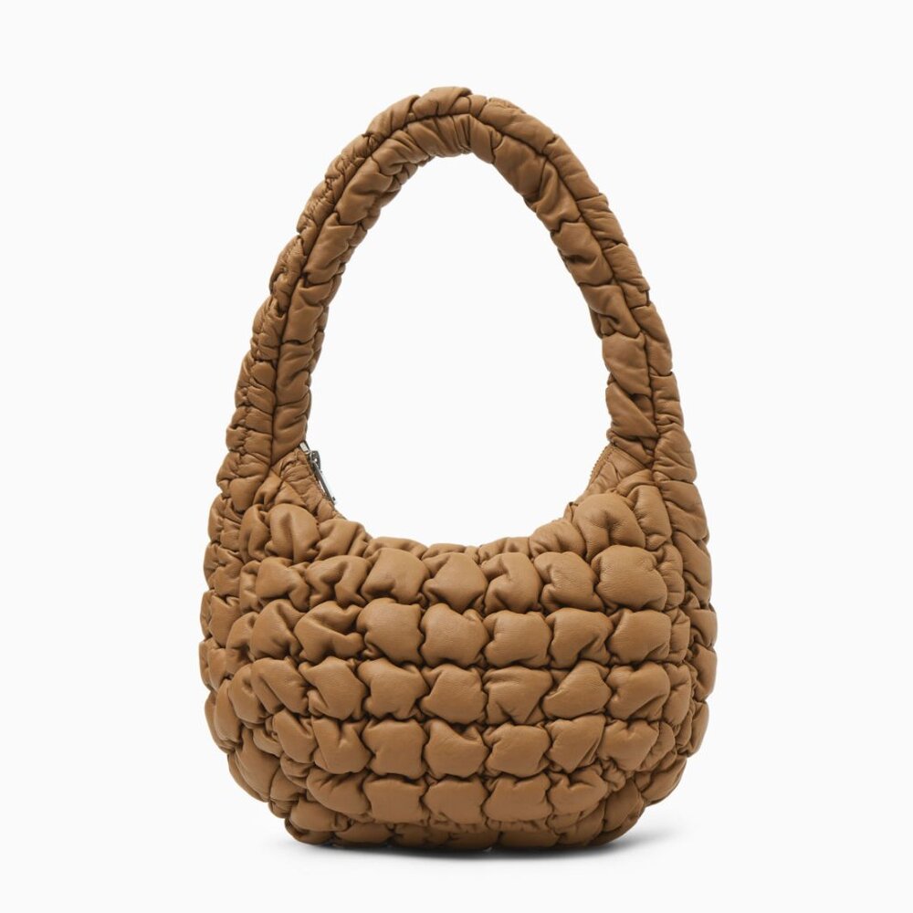 [NWT] COS Quilted Mini Bag - Leather (Dark Beige)